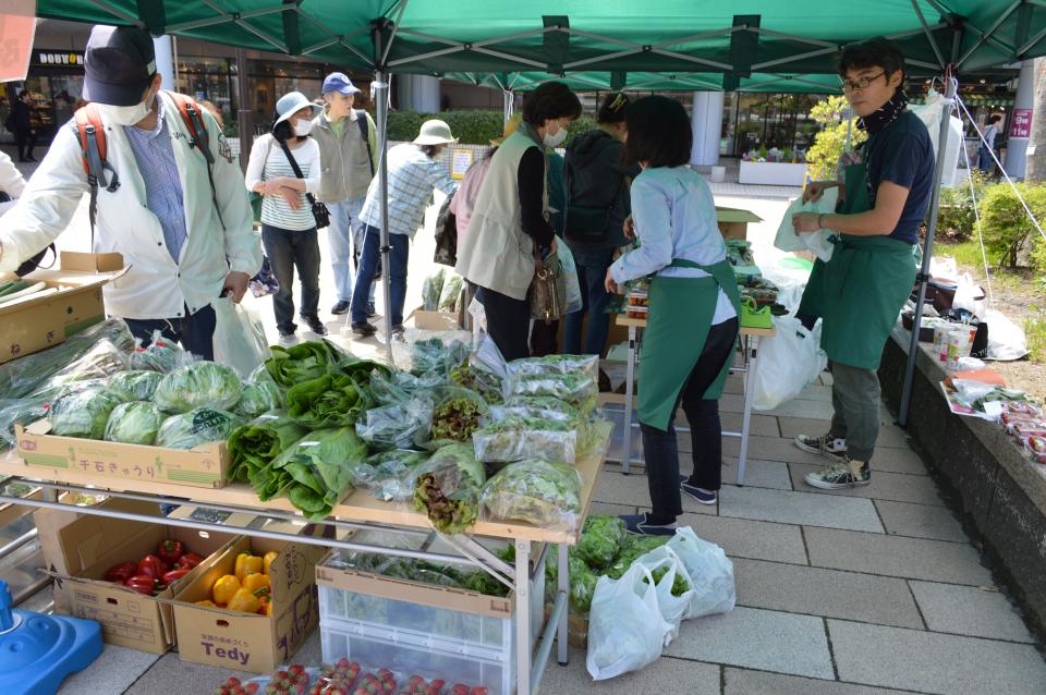 【4月】下妻産　新鮮野菜の販売-駅前広場テント